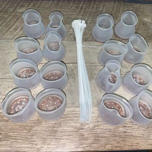 Chair Leg Floor Protectors 16 Pack Thick Felt Silicone Furniture Leg  Protectors